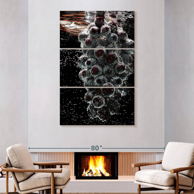 Yarlin Submerged Grapes, 74" H x 48" W