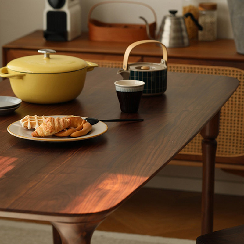 Table de salle à manger en cerisier, H 29,53 po x L 62,99 po x l 33,46 po
