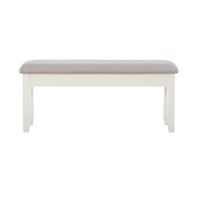 Eltingville Polyester Upholstered Storage Bench, Light Gray