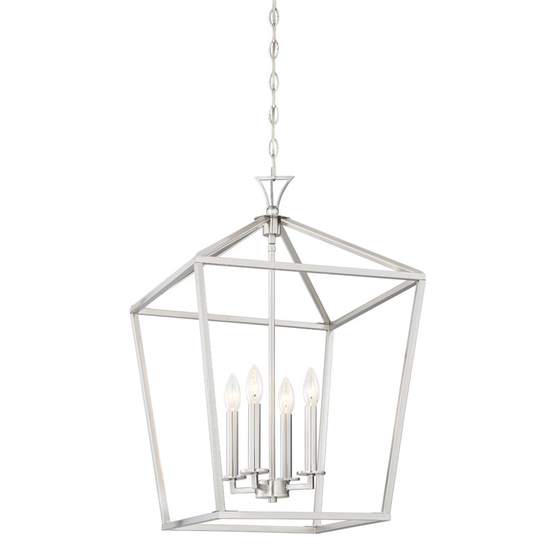 Hastings 4-Light Chandelier, Nickel satiné