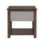 Table de chevet en bois, tables de chevet modernes avec tiroir, table de chevet de ferme pour salon de chambre à coucher (noyer et gris clair)