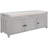 Storage Bench With 3 Shutter-Shaped Doors, Shoe Bench With Removable Cushion And Hidden Storage Space (Gray Wash, OLD SKU: WF284226AAE)-962013832