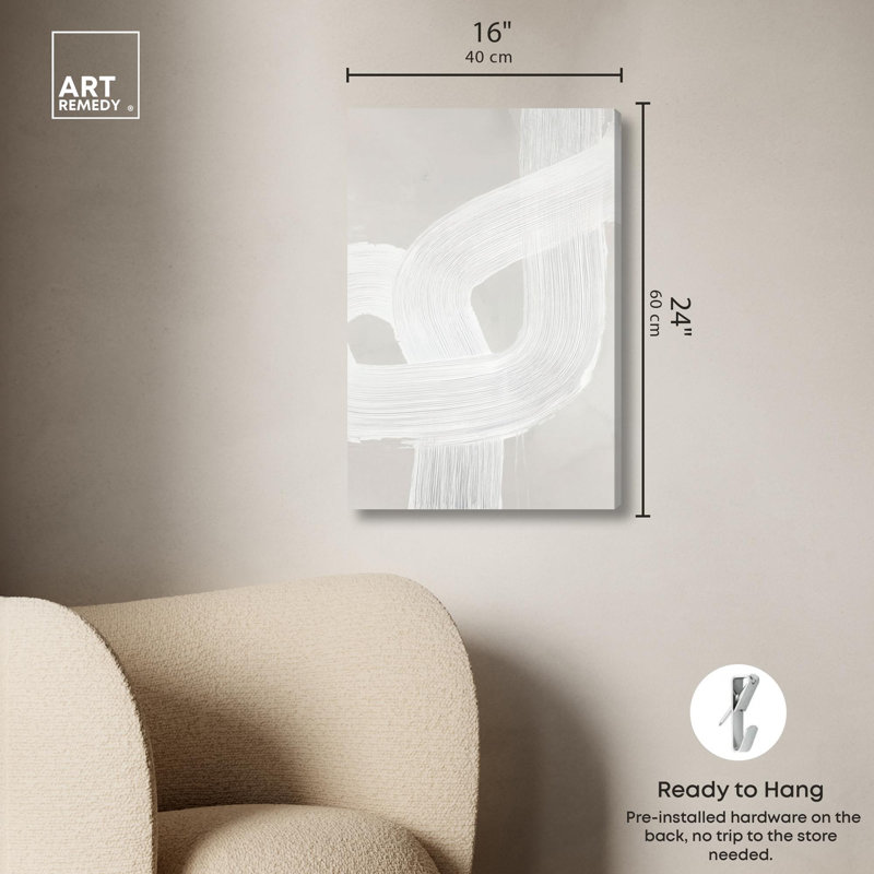 «Spontane Flow I», reproduction d'art sur toile par Art Remedy, H 24 po x l 16 po, Toile tendue avec châssis