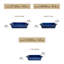 Ensemble de 3 plats à four en céramique bleue à émail réactif, 45 oz/64 oz/92 oz-135092906