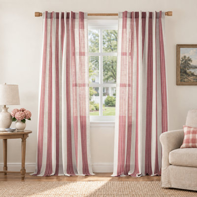 Rideaux semi-transparents avec passe-tringle Chris