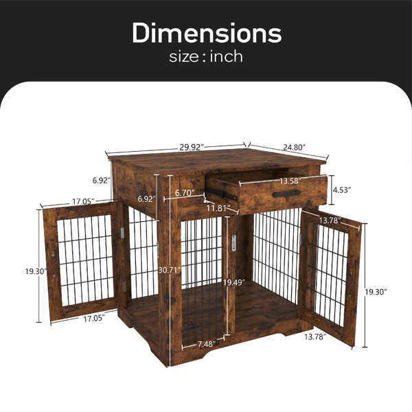 Tucker Murphy Pet™ 55 Dog Crate Tv Stand Furniture Style Coffee Bar  Cabinet End Table & Reviews