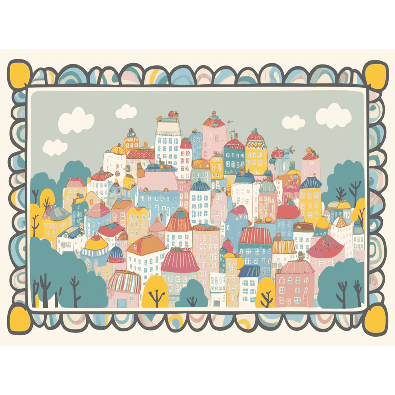 Ginza Six Washable City Scape Rug, Rectangle 8' x 12'