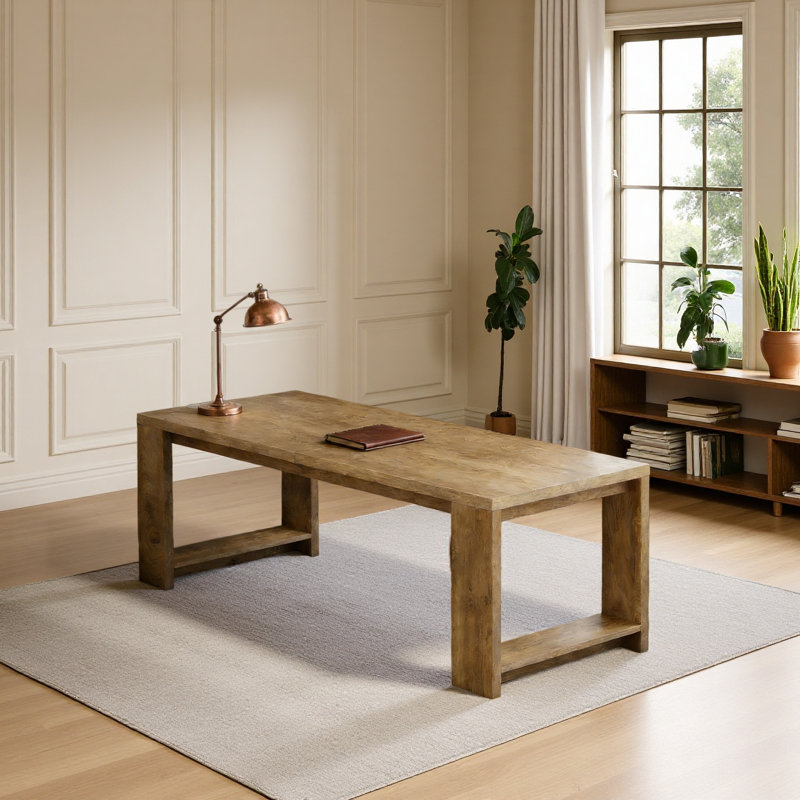 Roomy Office Desk,Computer Desk,Conference Table,Dual Workstation, Oak