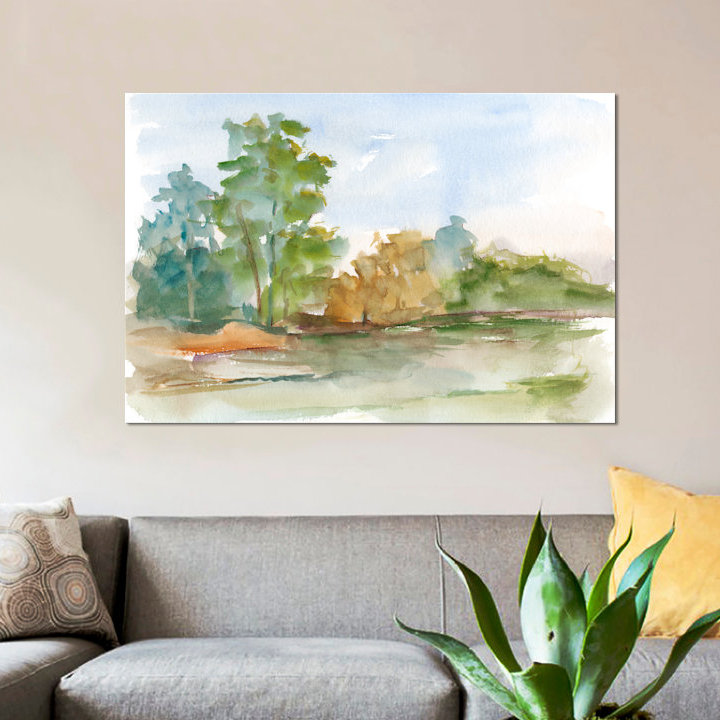 Impressionniste aquarelle III par Ethan Harper - reproduction d'art sur toile tendue, H 12 po x l 18 po x P 1,5 po