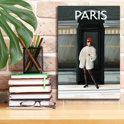 Epic Graffiti 'Girl In Paris 2'  by Omar Escalante Canvas Wall Art, 12" x 18"