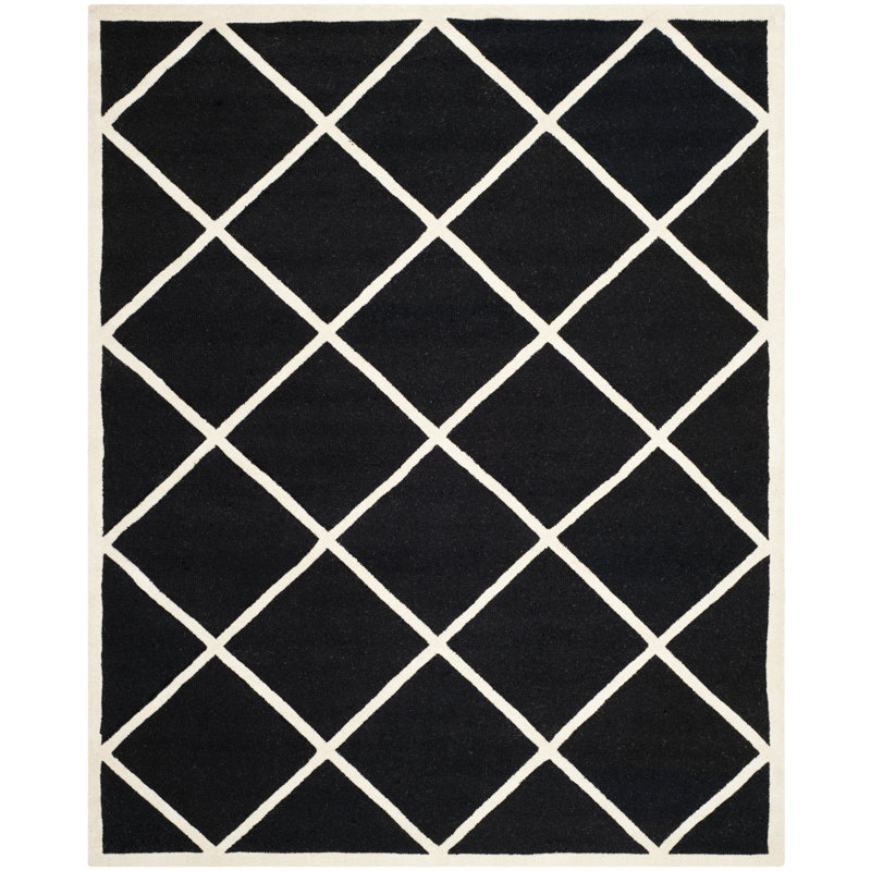 Sanyla Hand Tufted Wool Geometric Rug, Rectangle 8' x 10'