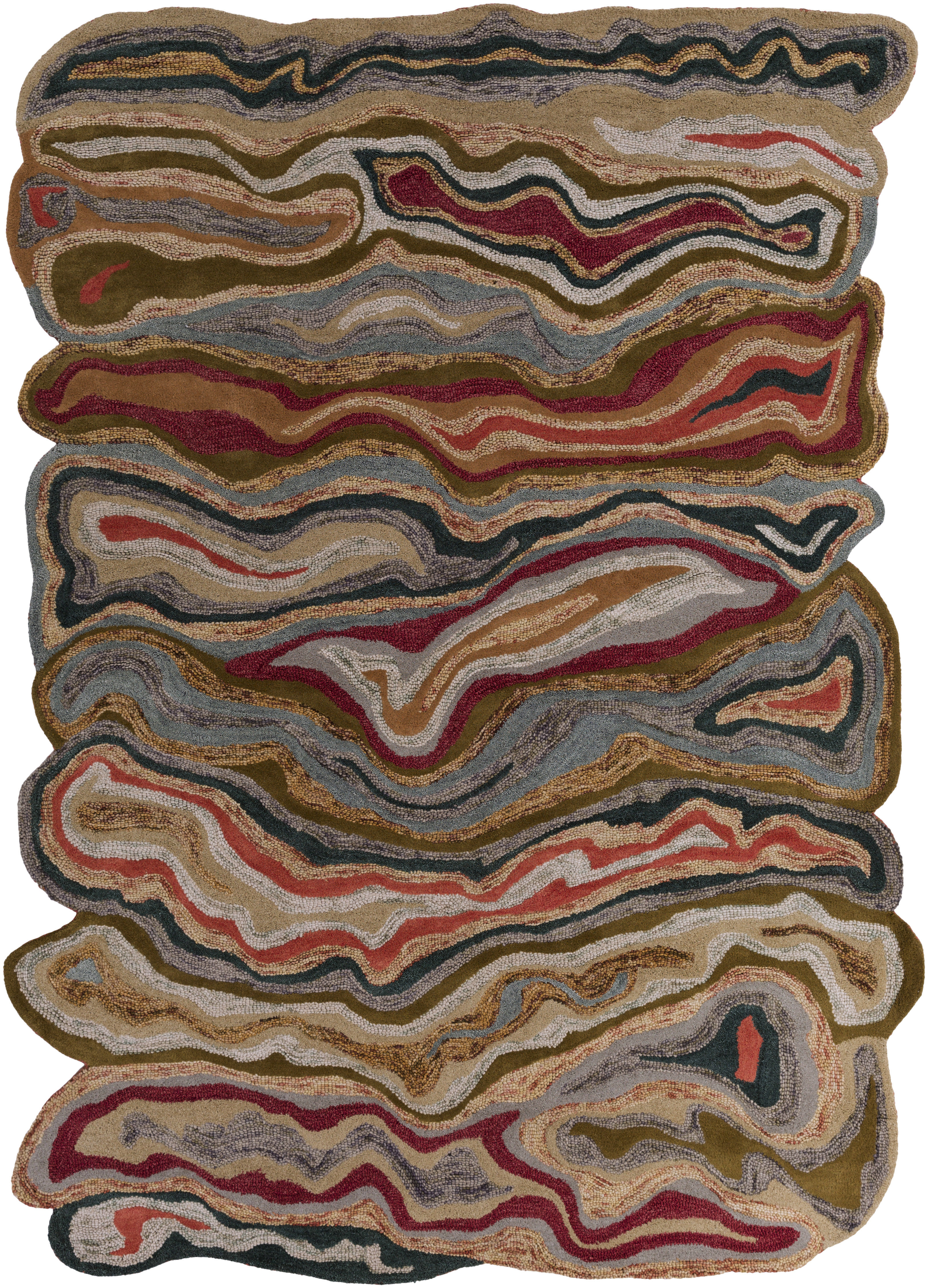 Ramsay Hand Tufted Wool Abstract Indoor Rug