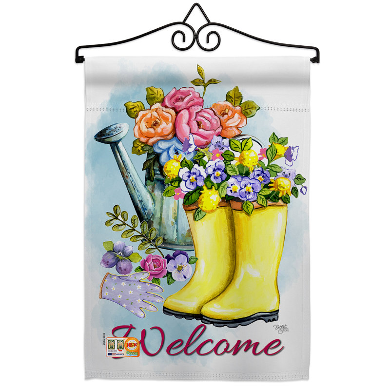 Double Sided 13'' H x 13'' W Polyester Flag Set