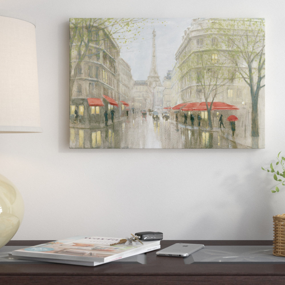East Urban Home Impression of Paris Painting Print on Wrapped Canvas ...