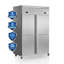 Réfrigérateur commercial et congélateur commercial avec congélateur vertical en acier inoxydable de 48 po et 31 pi³ avec 4 portes et 6 portes réglables