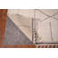 Tapis oriental ivoire en laine treillis 6 x 10