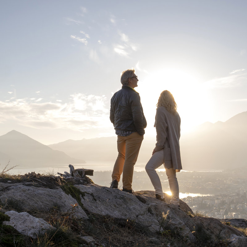 Mature Couple Hike by Ascentxmedia, 30" H x 30" W