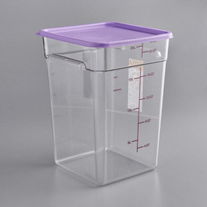 Choix 4 pintes Contenant alimentaire rond en polycarbonate transparent - Durable, empilable, homologué NSF, sans BPA