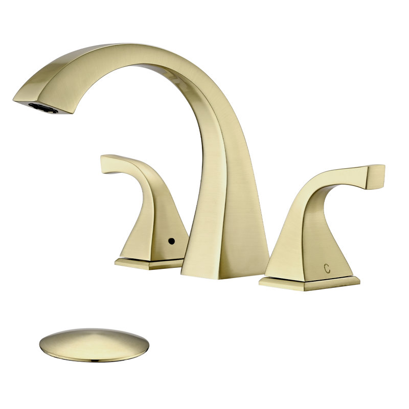 Bathroom Faucet with Drain Assembly, Brushed Gold
