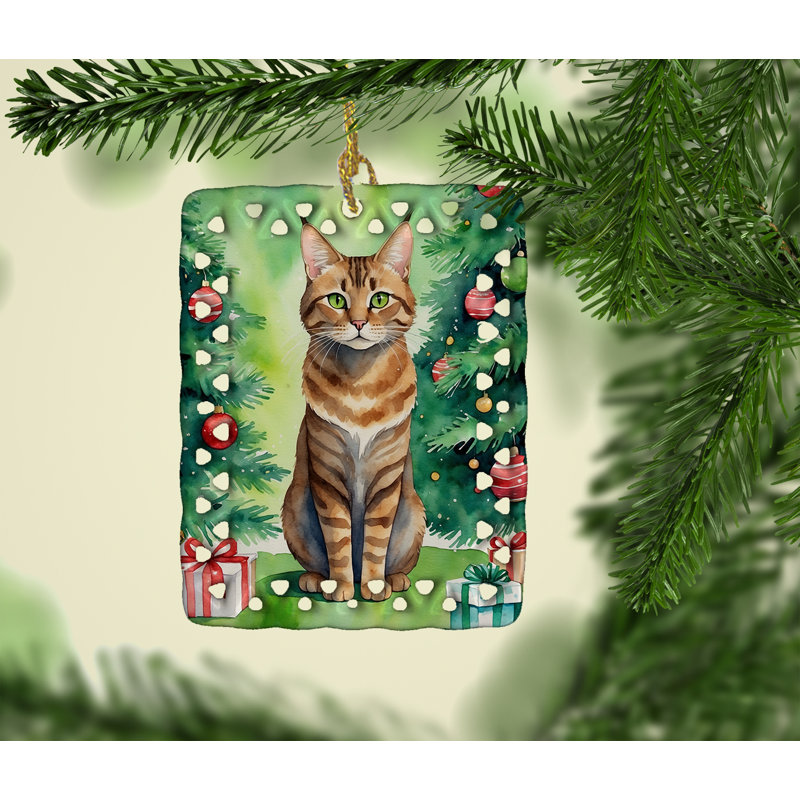 Ornement en porcelaine Sokoke, Chat Sokoke