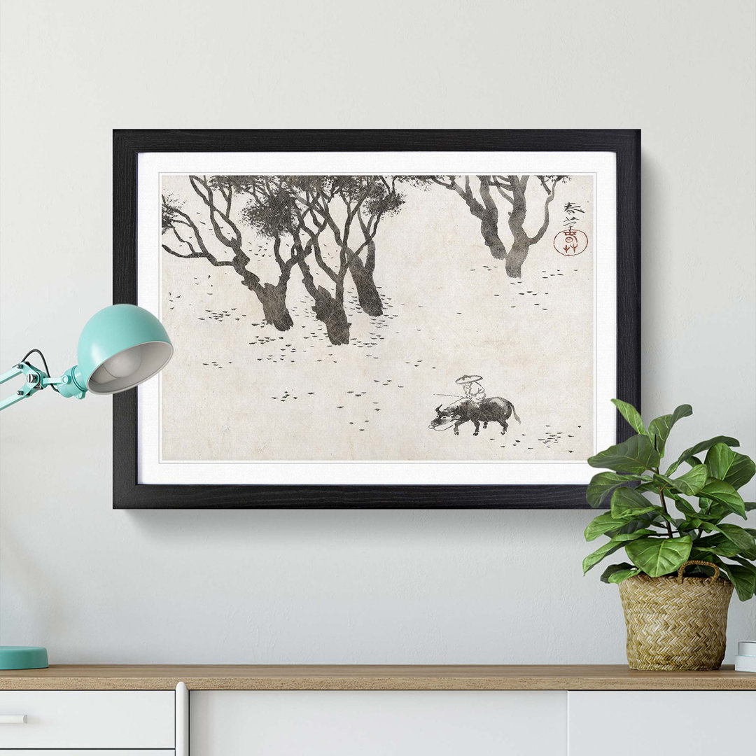 Herd Boy by Hishida Shunso - Picture Frame Painting Print