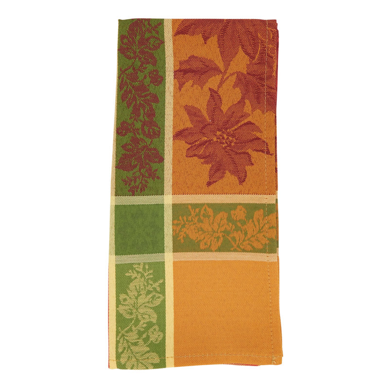 Serviette d'automne en jacquard à feuillage d'automne (ensemble de 4)