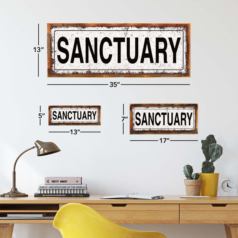 Framed Sanctuary Sign