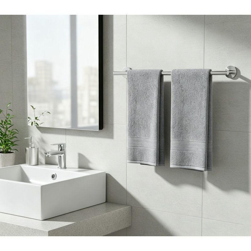 Porte-serviettes de salle de bain mural de 24 pouces, porte-serviettes en acier inoxydable épaissi SUS304, Nickel brossé