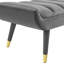 Banc d'appoint argenté en velours touffeté Byron-1660930538