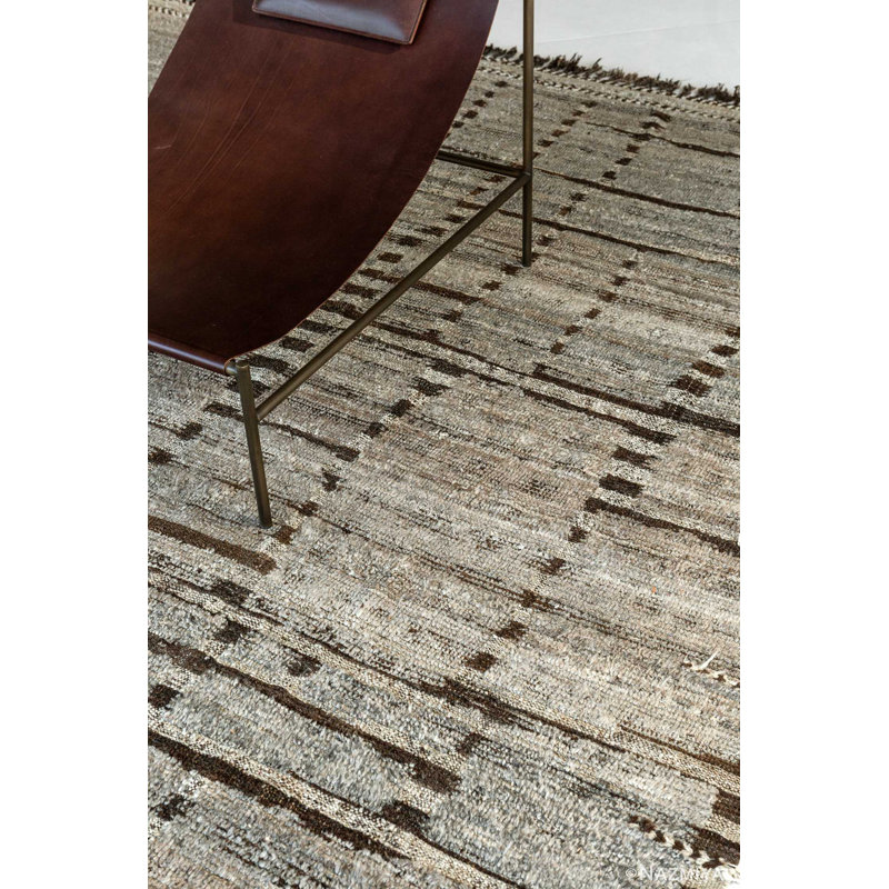 Brown Modern Distressed Rug