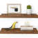 Miami 24" W x 8" D Floating Shelves Set with Invisible Wall Mount Brackets