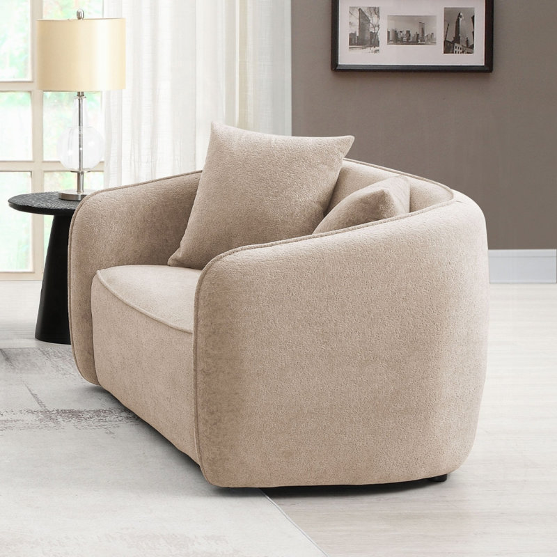 Causeuse Choe avec 2 coussins, Beige