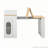 Extendable Dining Table with Folding Tabletop, Bar Table with Drawers and Power Outlet, Kitchen Island with Wheels and Hooks, Sideboard for Kitchen and Dining Room-7974303