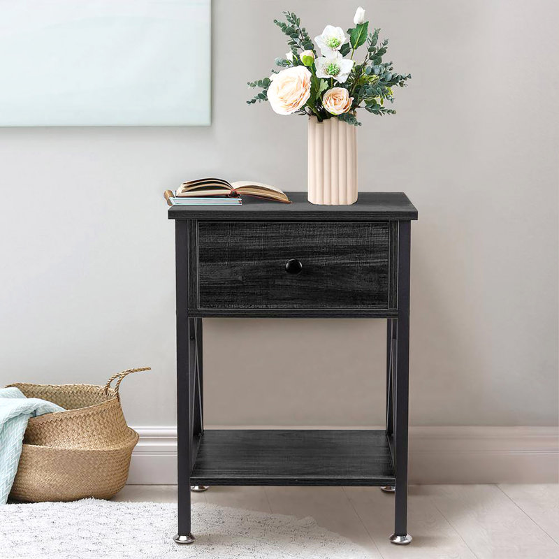 Guylan 15.8 " W Nightstand, Black