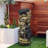 Fountains | 5 Tier 39.3" H LED Outdoor Water Fountain for Patio Lawn Garden | Walnut Brown | Resin