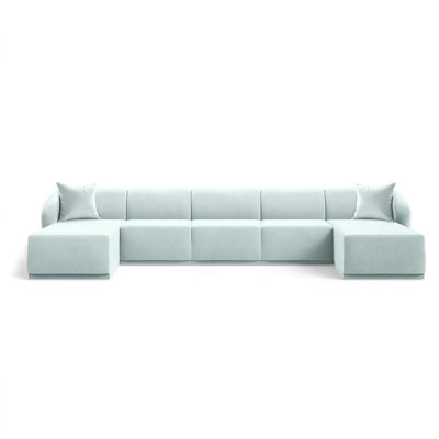 5 Seater Velvet Sofa & Chaise