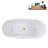 67" Streamline Soaking Glossy White Freestanding Tub and Tray With Internal Drain-101413051