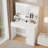 Vanity Desk With Mirror And Led Light Strip; Dressing Table With Large Drawer-1232016701