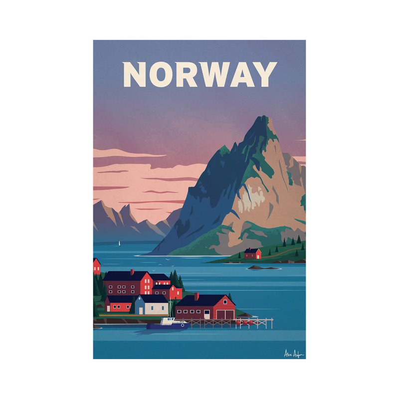 Norway by IdeaStorm Studios - Wrapped Canvas Print, 20.32 cm H x 30.48 cm W