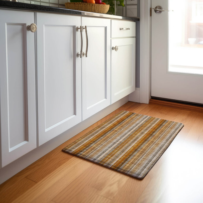 Premium Machine Washable Cerrito AMF543 Paprika Rug, Rectangle 1'8" x 2'6"