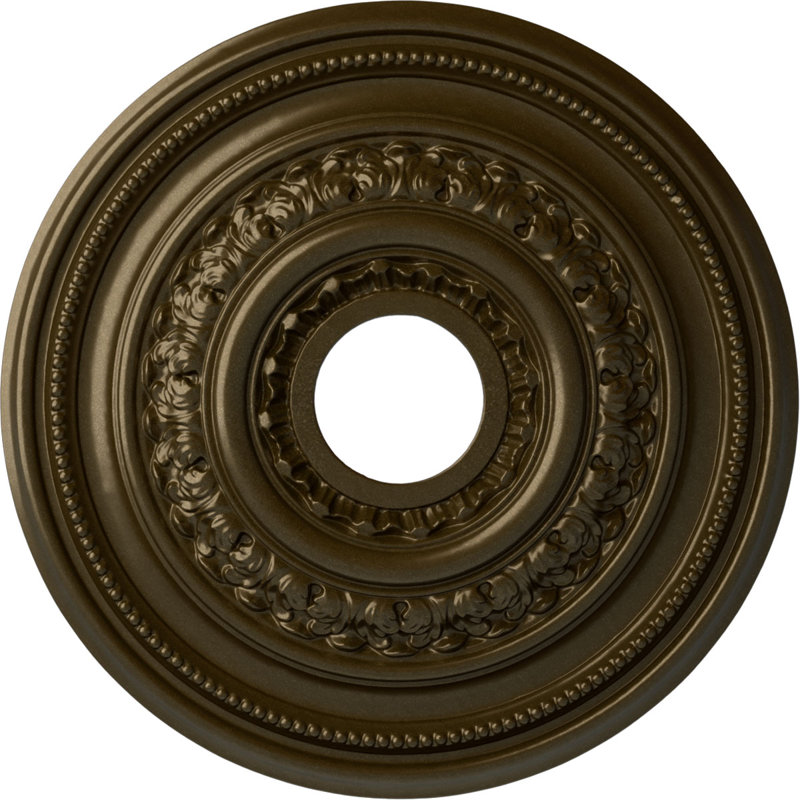 Médaillon de plafond H 17,625 po x l 17,625 po x P 1,875 po Orleans, Laiton