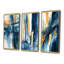 «Blue And Gold Fusion», 3 pièces sur toile-835547408-835547411