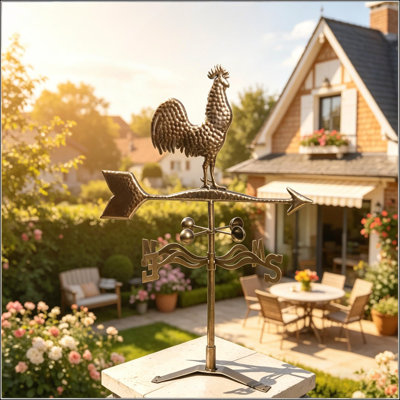 Girouette classique en métal, pivotant à 360 degrés, résistante à la rouille, idéale pour le toit et le jardin