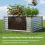 Jardinière Oretha d'extérieur au niveau du sol avec structure en acier galvanisé-337618681-337618686