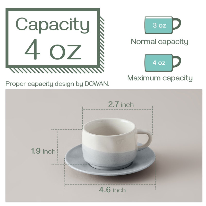 Tasses à espresso avec soucoupes DOWAN