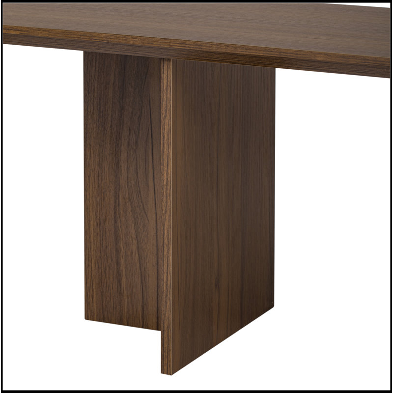Meuble télé Mid-Century Morden en noyer avec table extensible