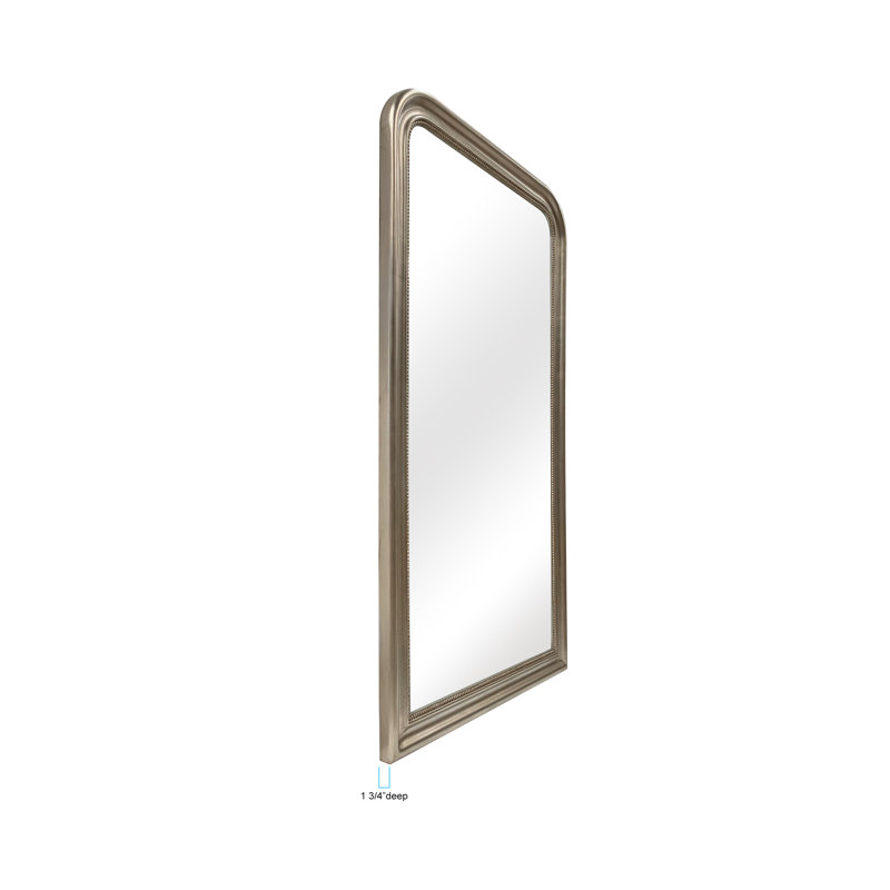 Miroir pleine longueur biseauté Jahking Arch Leaner, Argent champagne