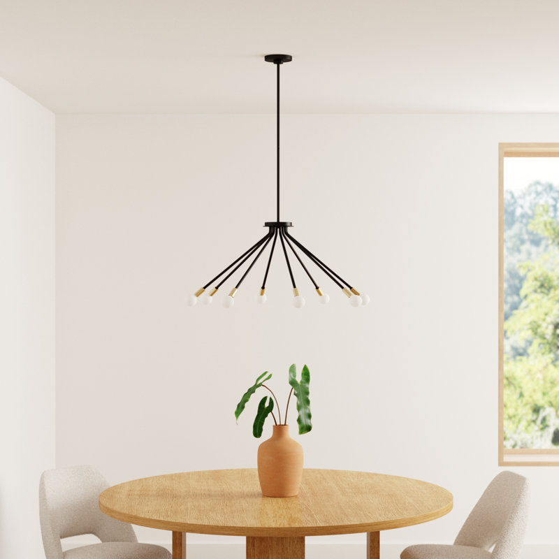 Anika 8 - Light Dimmable Sputnik Modern Linear Chandelier