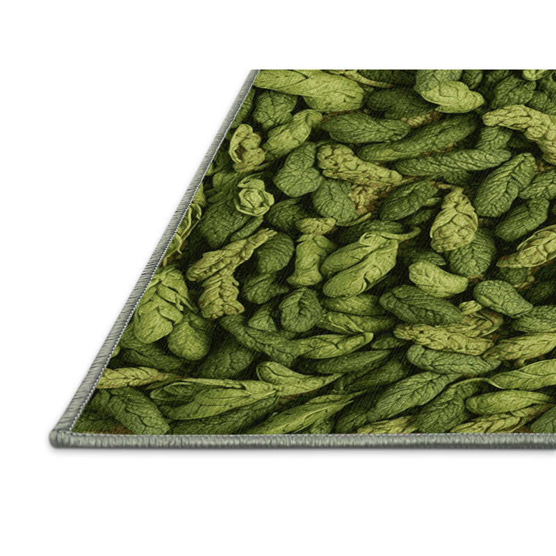  Tapis lavable avec luzerne et légumes, Carré 6 pi
