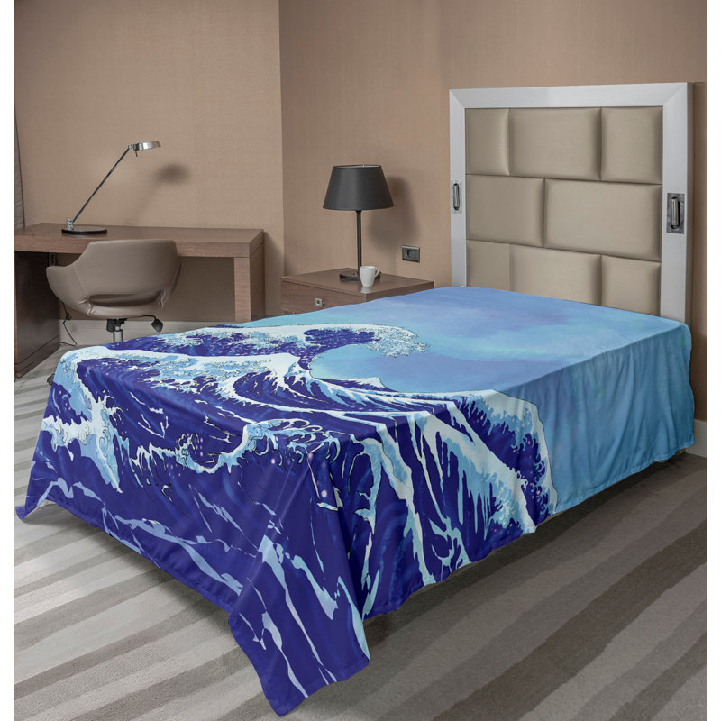 Drap-housse bleu Ambesonne, Simple